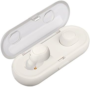 Bluetooth Headphones, Elfmic Dual Wireless Earbuds True Mini Twins Stereo Bluetooth Headset V4.2 Earphones with Built-in Mic and Charging Case for iPhone Samsung iPad Android (White)