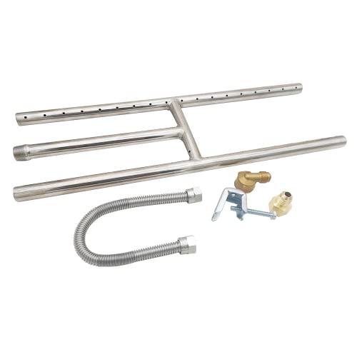 Mua lesolar Natural Gas Fireplace Burner Kit 24" x 8" Rectangular