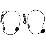 Set of 2 Headset Microphone, Flexible Wired Boom