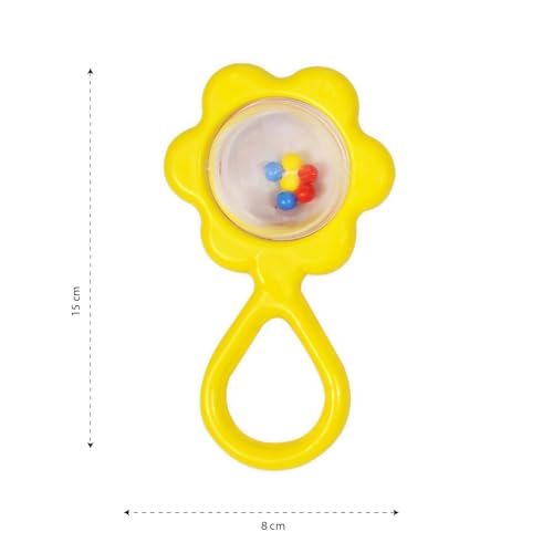 Funskool Giggles - Sunflower Rattle , Colourful rattle for New Born Baby, Stimulates Senses,Rattling sound, 6 months & above, Infant Toys 3