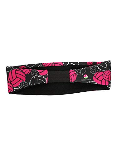 image for MadSportsStuff Crazy Volleyball Headband (Black/Neon Pink, One Size), 