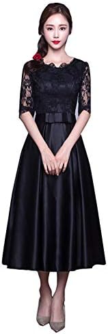 BOTIVE フォーマルドレス パーティー ドレス 結婚式 演奏会 ロング丈 ひざ丈 Vネック レース 刺繍 ワンピース レディース