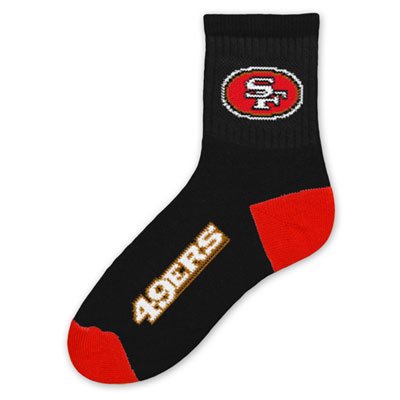 Nfl san francisco 49ers men s team quarter socks, large