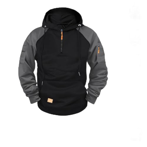 Mens Jackets Smart Casual Hoodies for Men UK, Casual Full Zip Lightweight Style, Soft Warm fleece Lining Loose Fit Sweater Jacket with Side Pockets Mens Black Zip Up Hoodie