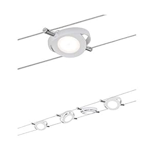 Paulmann 94105 Rope System RoundMac Set uitbreidbaar warm wit 4x4W LED mat wit 94105 Touwlamp Hanglamp