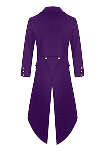 PiePieBuy Men Steampunk Vintage Tailcoat Jacket Gothic Victorian