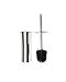 MyGift Sleek Modern Chrome Plated Bathroom Toilet Cleaner Brush w/Canister Holder