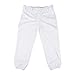 Alleson Athletic Girls' Standard Belt Loop Fastpitch Pant – Five Pro-Style Fit, Moisture-Wicking & Durable Fabric, White, X-Large