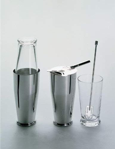 Alessi 5050 Amerikanischer oder BostonShaker aus Glas und Edelstahl 18/10 glänzend polierte Aussenseite, mattierte… – Bild 3