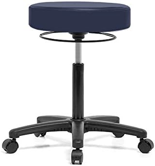 Top Medical Pneumatic Exam Stool 21" - 28.5" - Imperial Blue Vinyl - Black Casters