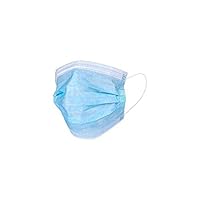 Homlifer 100 Pack Disposable Face Masks Breathable Dust Filter Masks Mouth Cover Masks with Elastic Ear Loop (Blue)