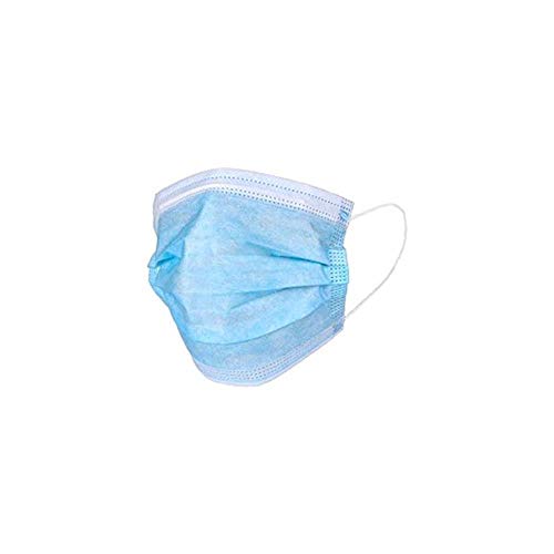 image for shamrock58 100PCS Blue Disposable Three-Layer Masks with Earloops,Face