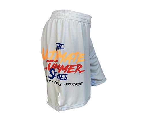 USS Grey Fight Shorts- MMA Wrestling Combat Sport (Youth S: 20"-22")