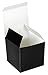 Iconikal 4 x 4 x 4 inch Gift Or Favor Box, Black, 100-Count