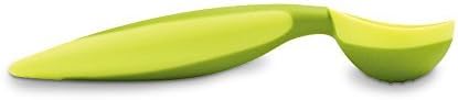 Mastrad Ice Cream Silicone Scoop, Essential Home & Kitchen Cooking Spoons with Non-Slip Grip, Green - F15961