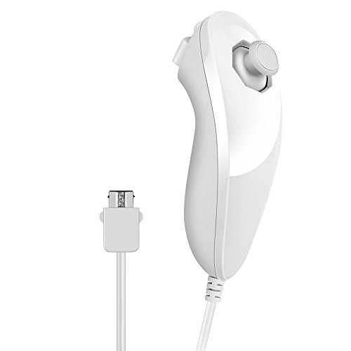 Maliralt HC03 Nunchuck for Wii Compatible with Nintendo Wii(Third Party Product-White - Thumbnail 2