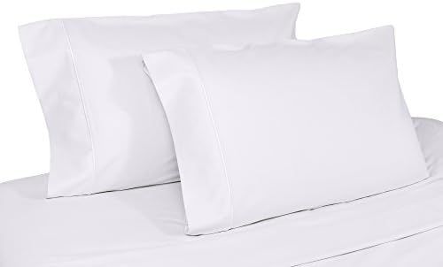 Whisper Organics 100% Organic Cotton Pillow Case Set, 500 Thread Count - GOTS Certified (King, White)