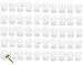 Lsgoodcare 50Pack White Silicone Rubber Replacement Mushroom EarTips Earbud Compatible for Motorola Kenwood Icom Yaesu Baofeng HYT Midland Cobra Radio Surveillance Acoustic Tube Earpiece Headset primary