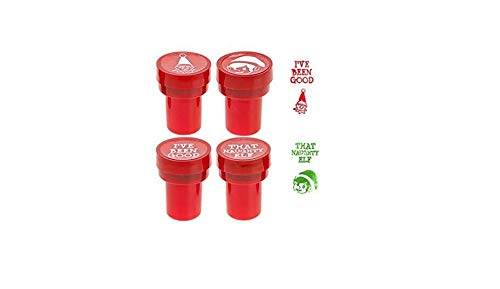 4 Piece Elf Set with Assorted Stamp Designs