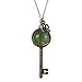 FM42 Real Irish Lucky Four Leaf Clover Key Pendant Necklace with Clover Charm FN4079