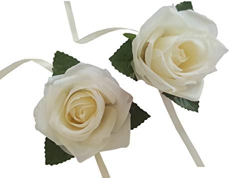 Oyabridal 2pcs Wedding Bridal Corsage Bridesmaid Wrist Flower Corsage Flowers for Wedding