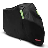 Homai Motorcycle Cover, Waterproof Durable & Tearproof All Weather Outdoor Protection Fits up to 104 inches XXL Motorcycles Like Honda, Yamaha, Suzuki, Harley and More