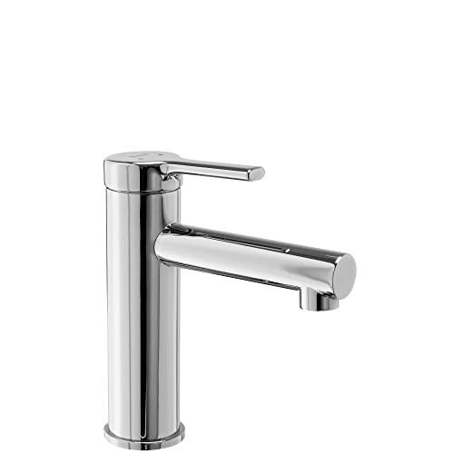 Rea PIXEL RUBINETTO LAVABO BASSO CROMO Miscelatore da bagno in ottone monocomando rubinetto lavamani regolabile caldo e freddo (cromato)