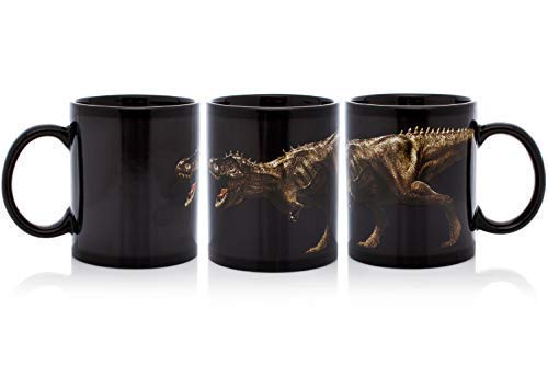 InGwest Home. Funny Dino Mug. Heat Sensitive Color Changing Coffee Mug. Add Hot Liquid And You\'ll See Dinosaurs