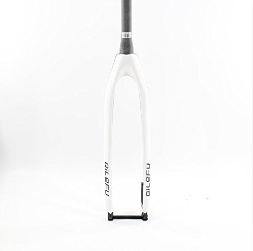 QILEFU 26/27.5/29" inch Mountain bicycle full carbon bike front fork disc brake tapered tube MTB 26/27.5/29er (white, 27.5er)