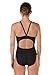 Speedo Women's Swimsuit One Piece Endurance+ Flyback Solid Adult Team Colors,Black/Black,36