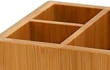 Osco MOSO Bamboo Three Compartment Pen Pot Desk Organizer view 5