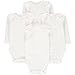 Wan-A-Beez 4 Pack Baby Girls' and Boys' Long Sleeve Bodysuits