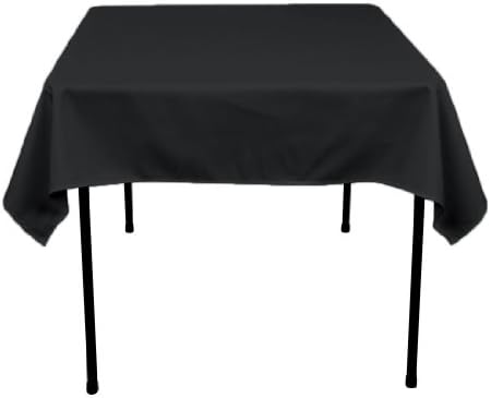 New Creations Fabric & Foam Inc, Small Tablecloth Polyester Square 36 Inch. (Black)