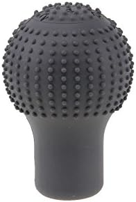RLDaffodil Car Shift Knob Cover Anti-slip Silicone Gear Shift Knob Boots Stick Car Interior Brake Handle Gear Cover Caps Round (Grey)