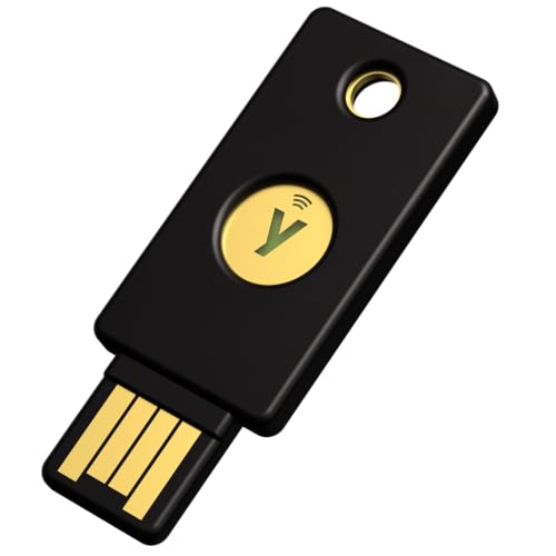 Yubico - YubiKey 5 NFC - Multi-Factor authentication (MFA) Security Key and Passkey, Connect via USB, FIDO Certified - Protect Your Online Accounts (USB A - NFC)