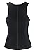 Charmian Women's Latex Underbust Waist Training Cincher Steel Boned Body Shaper Corset Vest Vest-Black XXXX-Large