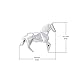 Boma Jewelry Sterling Silver Origami Horse Stud Earrings
