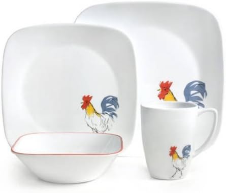 Corelle Squares Country Dawn 16-Piece Dinnerware Set