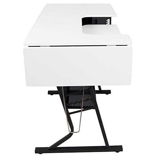 Studio Designs Eclipse Hobby Sewing Arts & Crafts Center Table, Black & White (2 Pack) - Thumbnail 3