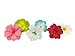 Winterworm Pack of 50 Mixed Artificial Silk Flower Plumeria Frangipani Heads 2.8 inch for Wedding Garland DIY Jewelry Accessories