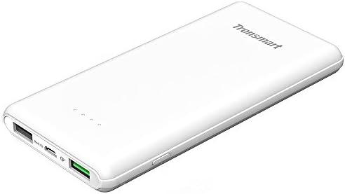 Tronsmart Presto 10000mAh Ultra-Compact Portable External Battery Power Bank Battery Pack with Quick Charger 3.0 Technology for Galaxy S8 S8+ Note8 and More (White)