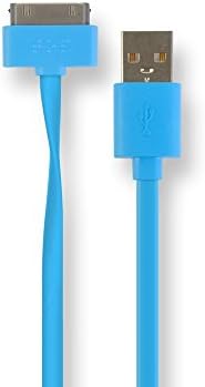 [Apple MFi Certified] Cyberguys (Flat) 30 Pin USB Charging and Sync Dock Connector Data Cable for iPhone 4S / 4, iPad 1 / 2 / 3, iPod Touch, iPod Nano - 3.0 Feet / 1.0 Meters, Lifetime Guarantee