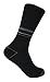 3 Pack Mens Loose Non Binding Wide Top Antibacterial No Sweat Bamboo Dress Socks (7-12 US, Black)