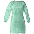 thumbnail image 2 of Disposable Isolation Gowns – Universal Size, Fluid-Resistant, Elastic Cuffs, Tie Back (Pack Of 50, Green) 2 of 11