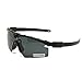 Polarized Army Sunglasses Ballistic Military Goggles Men Frame 3/4 Lens Combat War Game Eyeshields (Black, Polarized 4 Lens)
