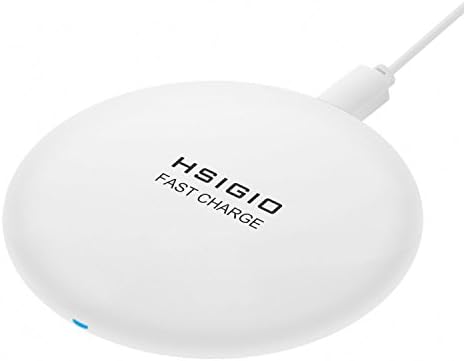 Wireless Charger, 10 W Fast Charger Wireless Charging Pad for iPhone X, iPhone 8, iPhone 8 Plus, Galaxy Note 8/ S8/ S8 Plus/ S7/ S7 Edge/ S6 Edge+/ Note 5 and Other Qi Devices (White)