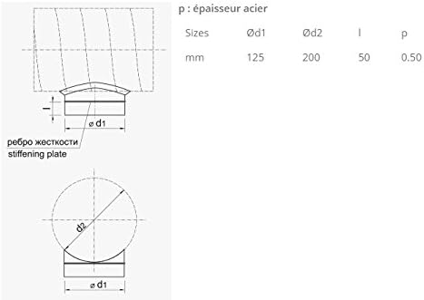 Saddle 200mm for Straight air Duct Segment Winflex (125mm)