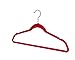BriaUSA Velvet Suit Clothes Hangers Multipurpose Slim with Notched Shoulders & Swivel Chrome Hooks – Dark Pink – Set of 10