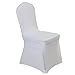 iEventStar Stretch Spandex Dining Chair Cover Covers Slicovers for Wedding Banquet Dining Room (White)