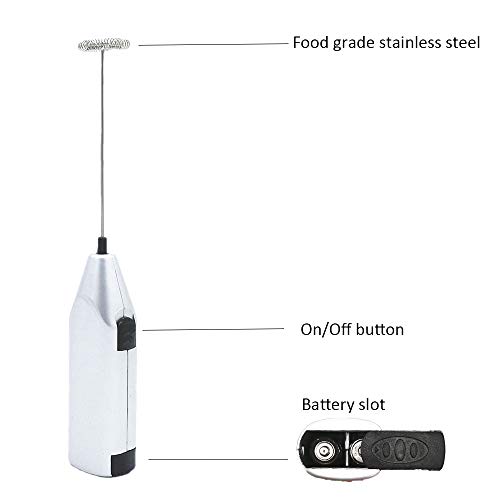 4 Handheld+Cappuccino+Chocolate+Operated+Stainless